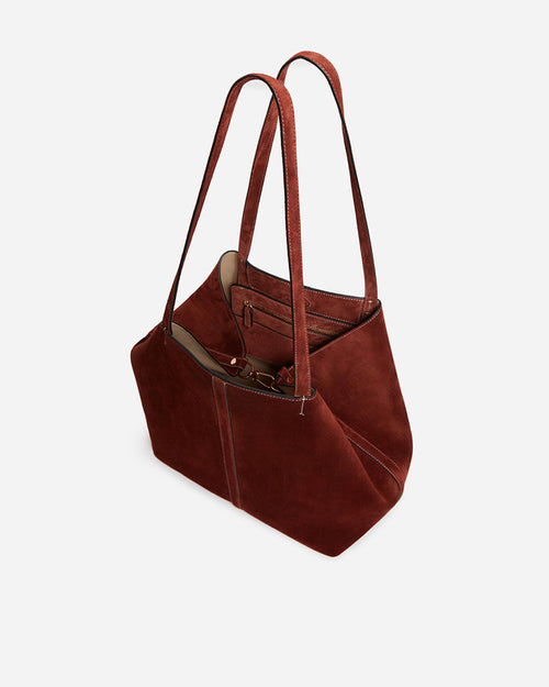 LARGE CALF LEATHER DAILY TOTE / AMER
