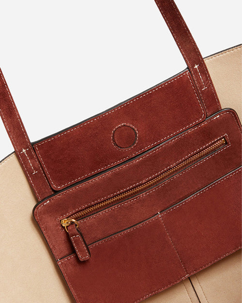 LARGE CALF LEATHER DAILY TOTE / AMER