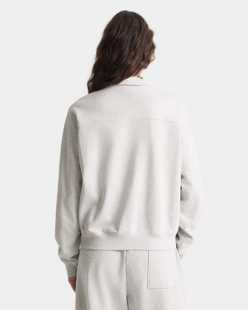 BH CREST QUARTER ZIP / HEATHER GRAY