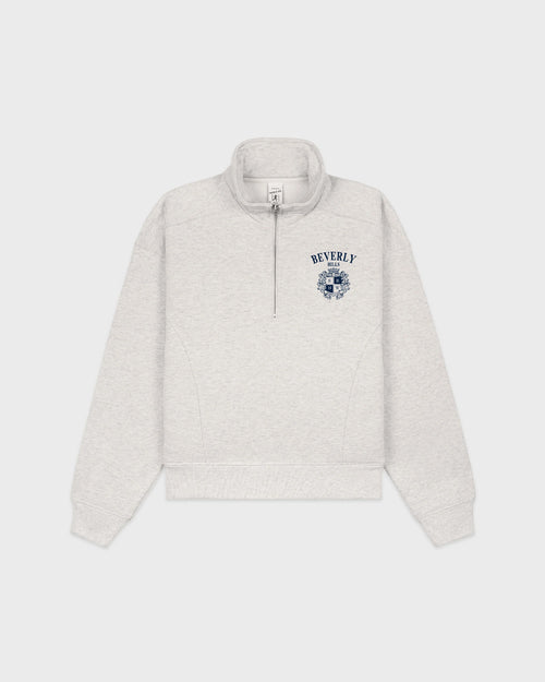 BH CREST QUARTER ZIP / HEATHER GRAY