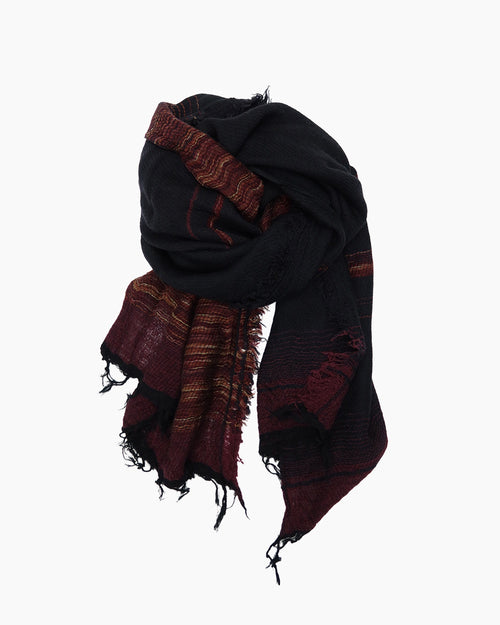 MIDDLE SHAW / BLACK / BURGUNDY