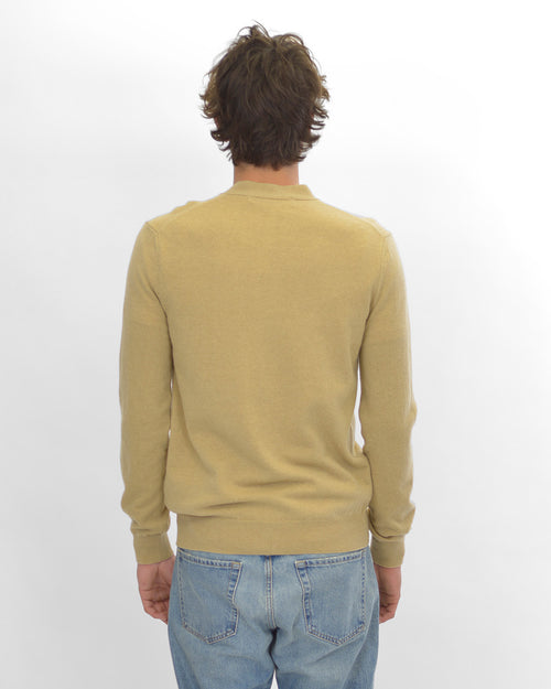 N024 UNISEX BLACK HEART CARDIGAN / BEIGE