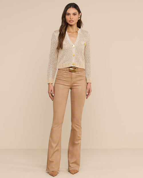 BLANCA SEQUIN CARDIGAN / NATURAL / GOLD