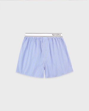 SERIF LOGO BOXER / NAVY STRIPE