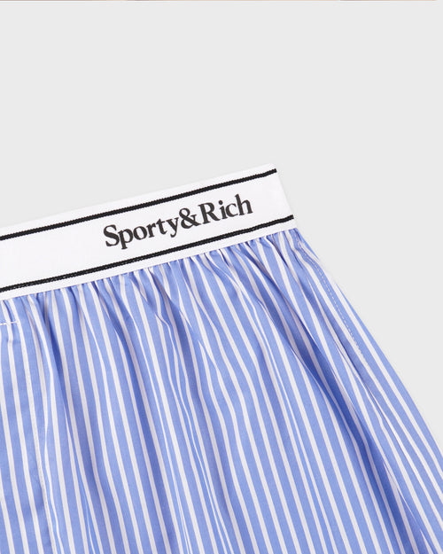 SERIF LOGO BOXER / NAVY STRIPE