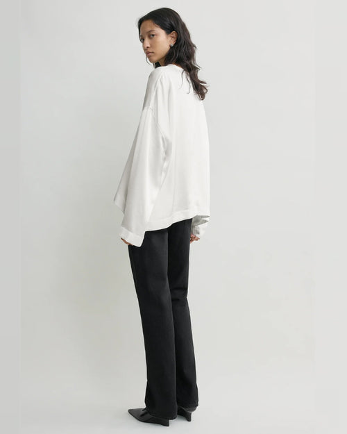 SATIN LS TOP / WHITE