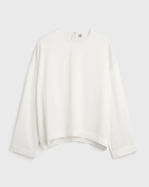 SATIN LS TOP / WHITE