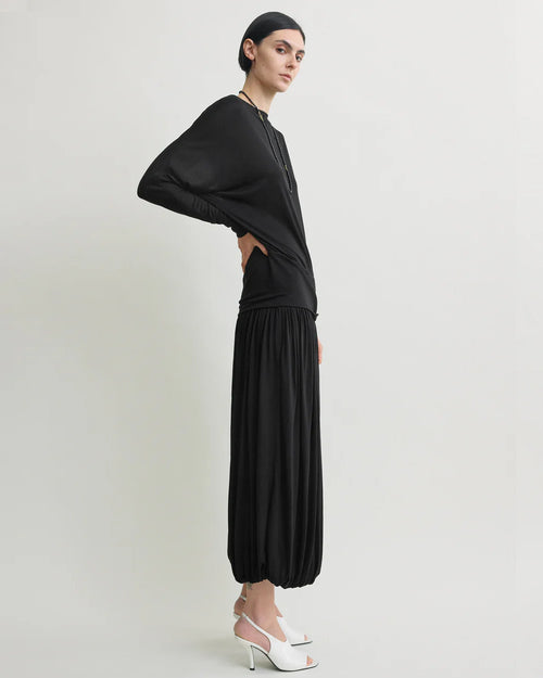 BOATNECK JERSEY TOP / BLACK
