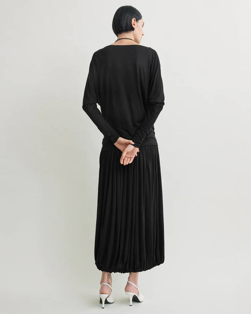 BOATNECK JERSEY TOP / BLACK