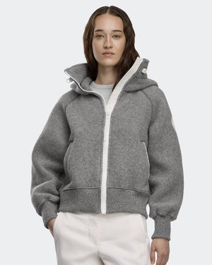 CHILLIWACK FLEECE BOMBER WHITE DISC / GREIGE