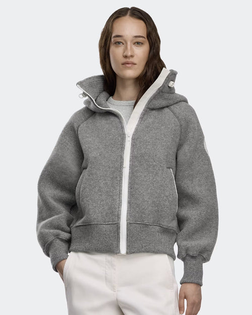 CHILLIWACK FLEECE BOMBER WHITE DISC / GREIGE