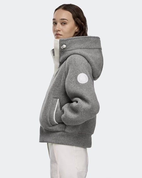 CHILLIWACK FLEECE BOMBER WHITE DISC / GREIGE