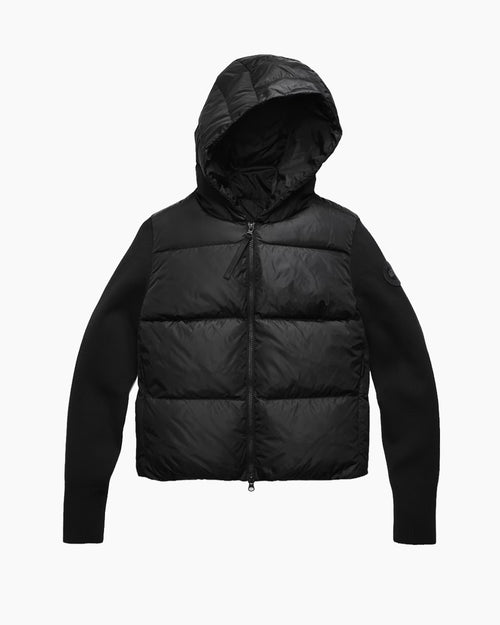 HYBRIDGE® WIDE QUILT KNIT HOODIE TONAL DISC / BLACK