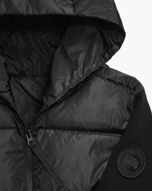 HYBRIDGE® WIDE QUILT KNIT HOODIE TONAL DISC / BLACK