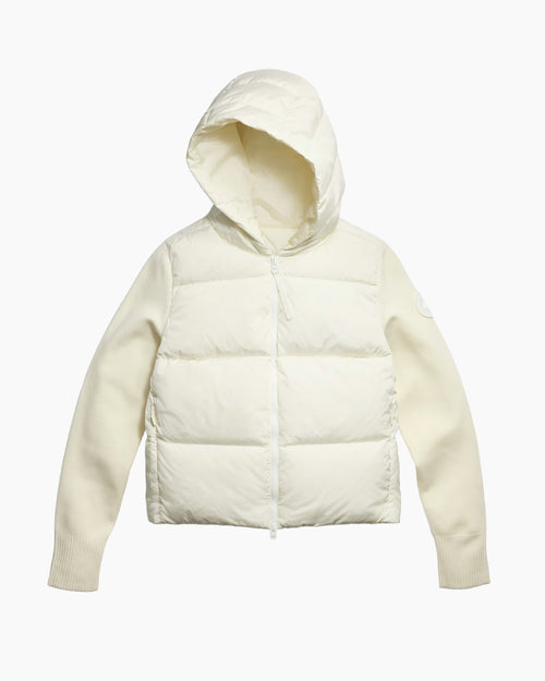 HYBRIDGE® WIDE QUILT KNIT HOODIE TONAL DISC / COTTON GRASS