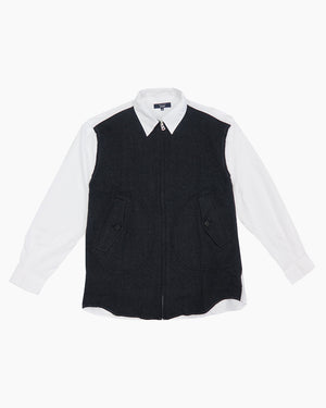 B022 / SHIRT / WHITE / CHARCOAL