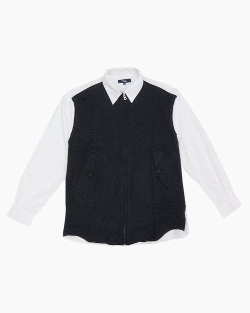 B022 / SHIRT / WHITE / CHARCOAL