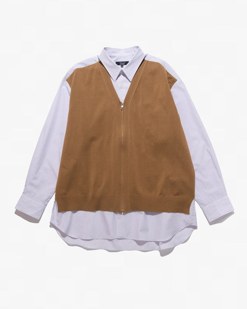 B010 SHIRT / WHITE/PINK/BLUE/BEIGE