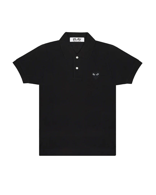 T066 UNISEX BLACK HEART POLO SHIRT / BLACK