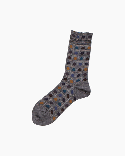 CIRCLES KNITTED SOCKS / GREY