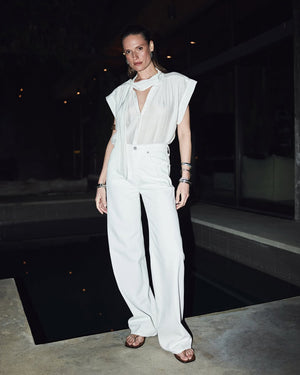 ANNINA HIGH RISE WIDE LEG / SOFT WHITE