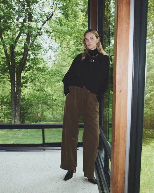 AURORA PULL ON TROUSER / DARK OLIVE