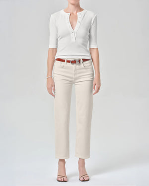 PALMA STRAIGHT CLEAN HEM / ALMOND