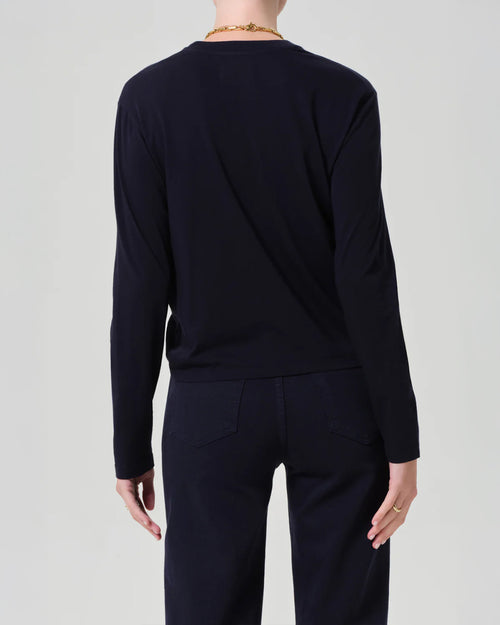 SABINE CROPPED LONG SLEEVE / NAVY