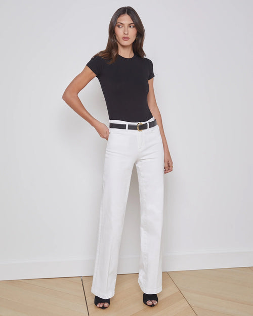 CLAYTON WIDE JEAN / BLANC