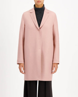 COCOON COAT PRESSED WOOL / ROSE