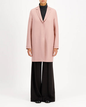COCOON COAT PRESSED WOOL / ROSE