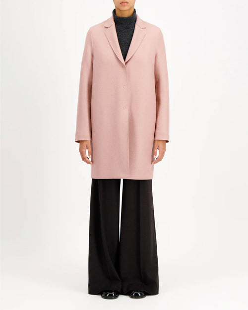 COCOON COAT PRESSED WOOL / ROSE