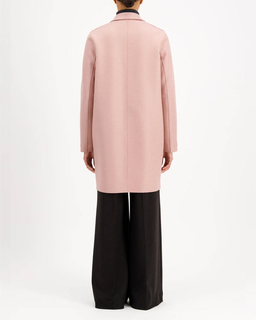 COCOON COAT PRESSED WOOL / ROSE