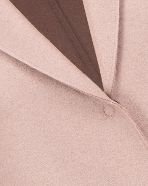 COCOON COAT PRESSED WOOL / ROSE