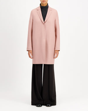 COCOON COAT PRESSED WOOL / ROSE