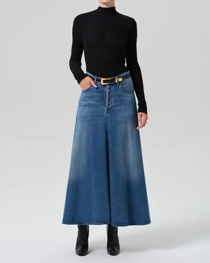 FLUID MAXI SKIRT / IRIS