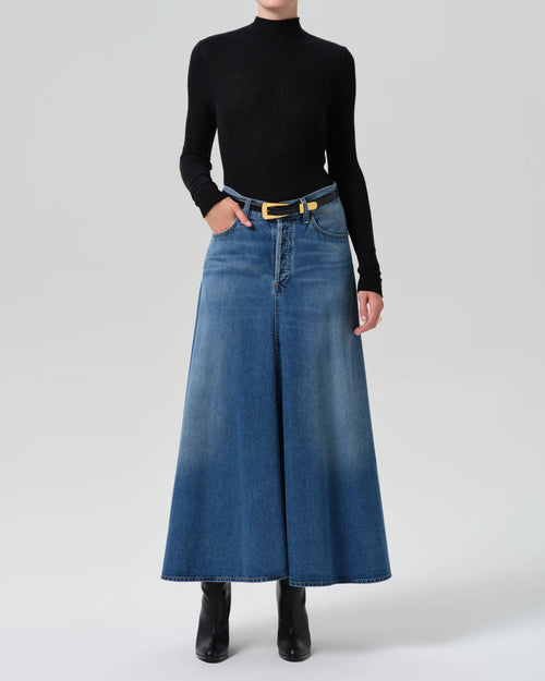 FLUID MAXI SKIRT / IRIS