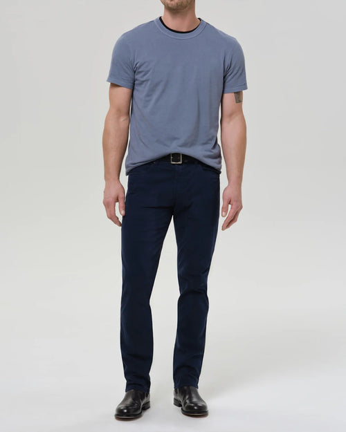 GAGE CLASSIC STRAIGHT FIT CASHMERE TOUCH SATEEN / INK