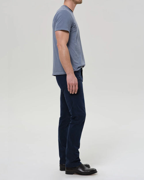 GAGE CLASSIC STRAIGHT FIT CASHMERE TOUCH SATEEN / INK
