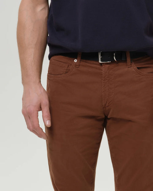 GAGE CLASSIC STRAIGHT FIT CASHMERE TOUCH SATEEN / COGNAC