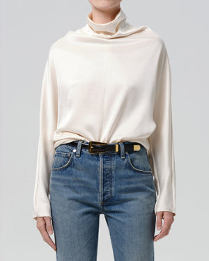 ILARIA DRAPED TOP / CREAM