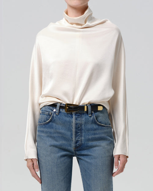ILARIA DRAPED TOP / CREAM