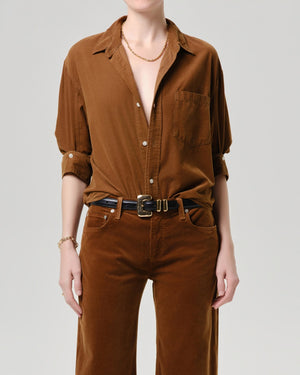CORDUROY KAYLA SHIRT / MANUKA