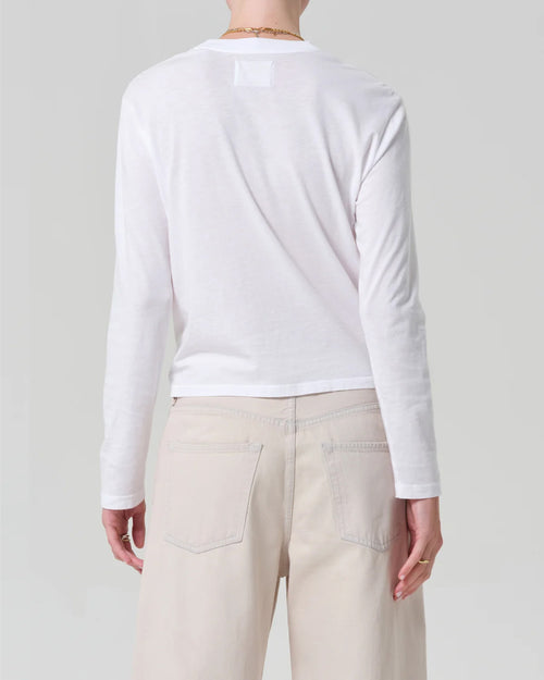 SABINE CROPPED LONG SLEEVE / WHITE