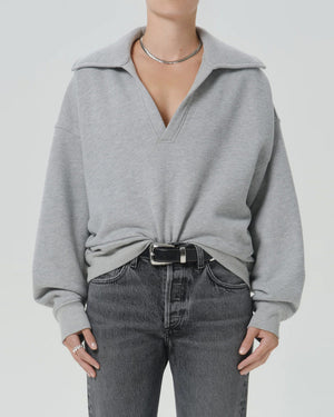 TRAPEZE PULLOVER / HEATHER GREY