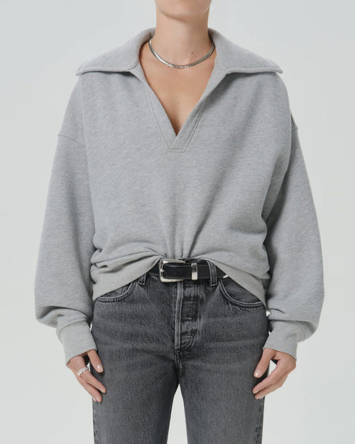 TRAPEZE PULLOVER / HEATHER GREY
