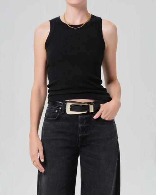 ISABEL RIB TANK / BLACK