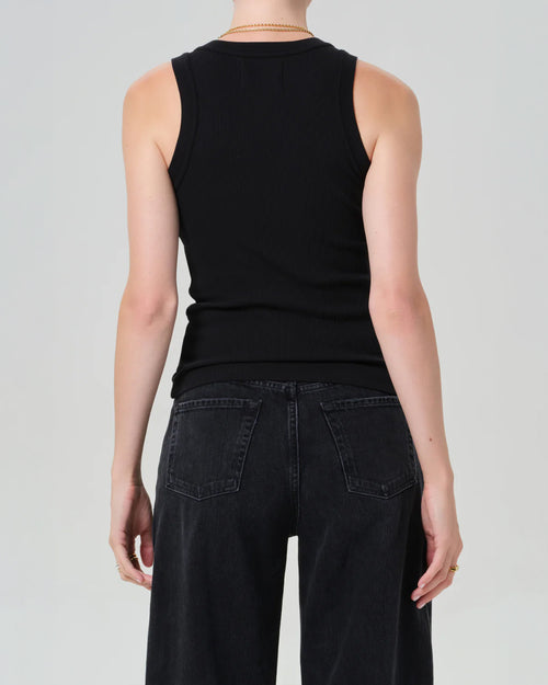 ISABEL RIB TANK / BLACK