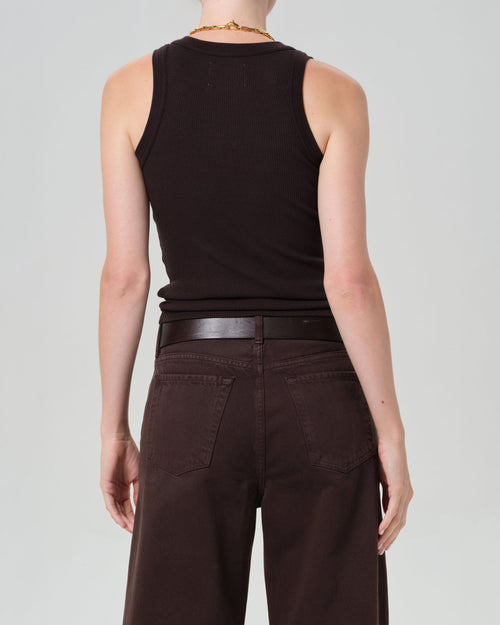 ISABEL RIB TANK / CHOCOLATE