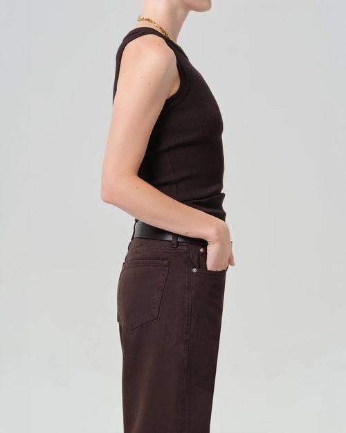 ISABEL RIB TANK / CHOCOLATE